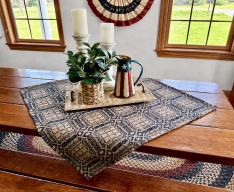 NORMANDY NAVY/TAN 34" TABLE SQUARE *NEW*